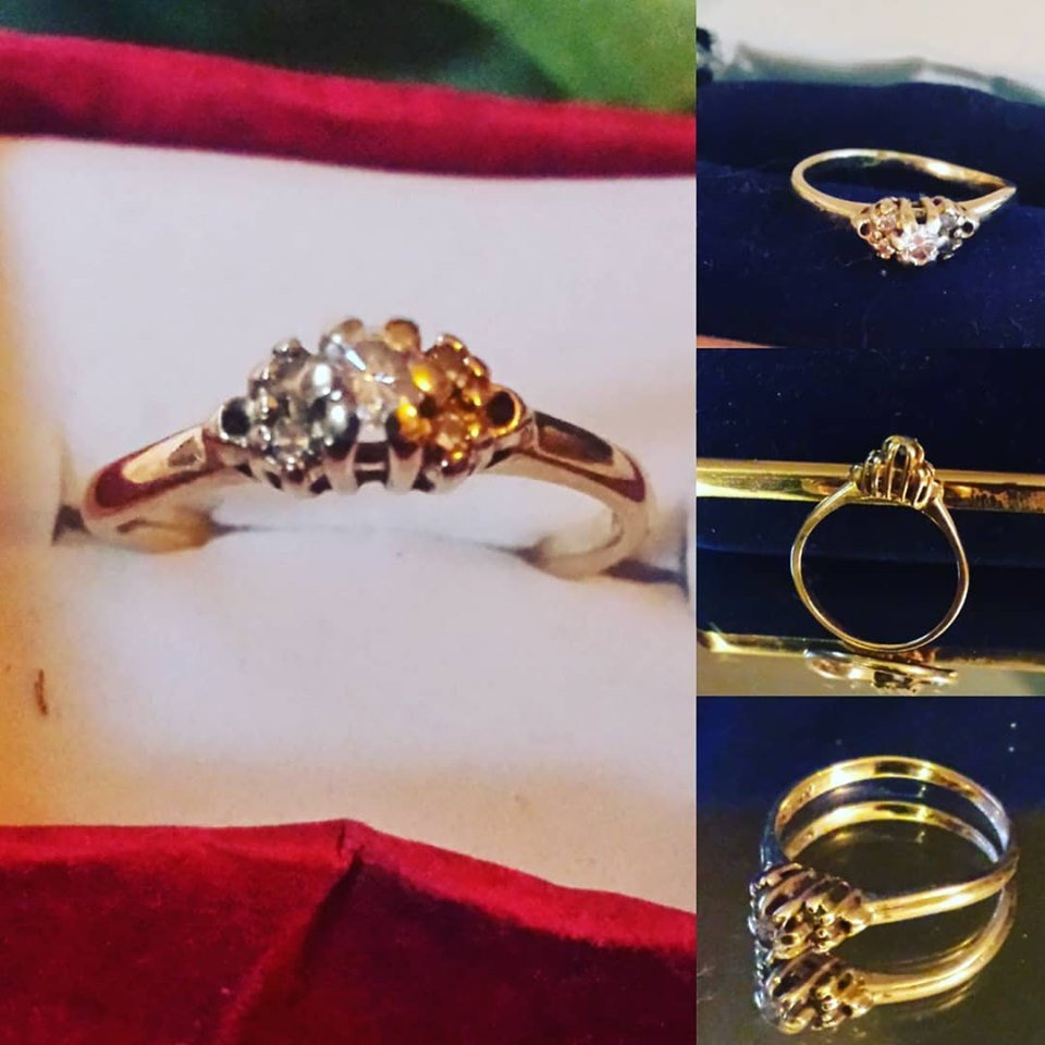 #etsy shop:Diamond Solitaire 14kt Gold Ring,Solitaire w/2 diamonds,Sz6,Engagement Ring etsy.me/2I98HrB #fourteenkt #engagement #diamondsolitaire #diamondring #engagementring #goldring #diamondengagement #diamond #fourteenktgold #ring #solitaire #gold #wedding