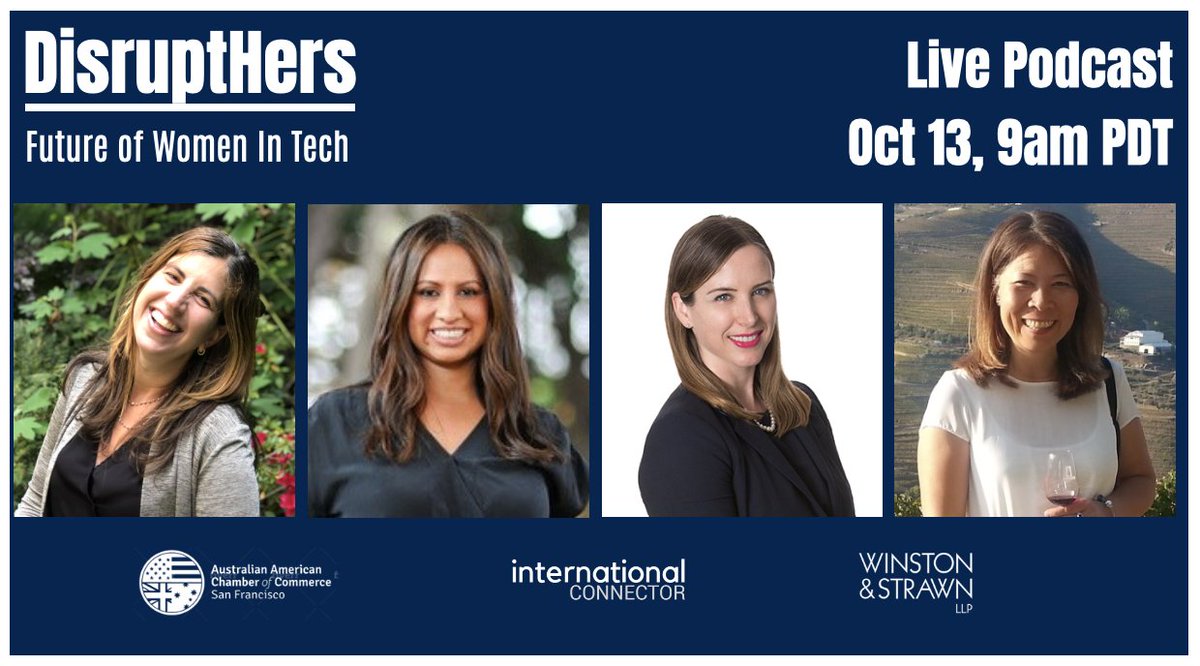 Join us on Oct 13 at 9am PDT for the inaugural disruptHers podcast as we discuss "Leading in a Crisis: Women in Tech on 2020’s Unique Challenges and Opportunities" RSVP: campaign.winston.com/LP=218