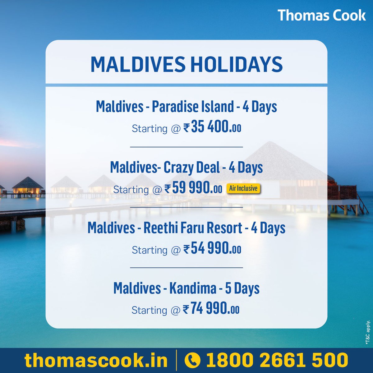tcookin's tweet photo. #ThomasCookIndia presents #BestPriceChallenge. If you find the same package at a lower price, we will match the offer and pay you double the difference. 

Hurry, offer valid for a limited time. 

To know more click https://t.co/Ji9spaVBmi

#offers #grabnow #bestdeals #traveldeals https://t.co/pFchss3sK8