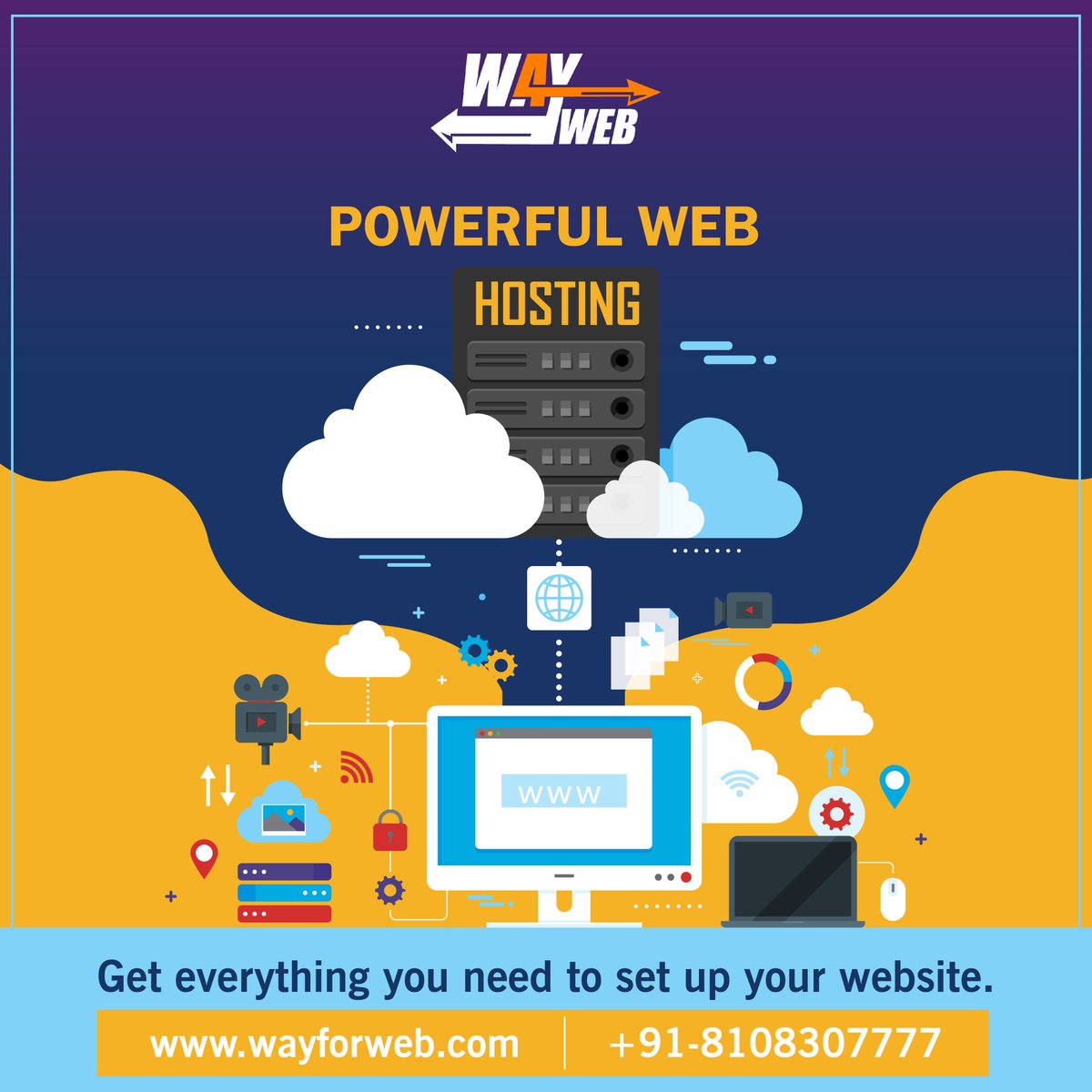 WayForWeb's tweet photo. Web hosting made easy and affordable. Get a domain for your business and bring your business online. To know more, visit us: https://t.co/MuF3cfNuvp or call us +91-8108307777
.
.
.
#webdevelopmentcompany #webdevelopmentagency #digitalmarketingagency... https://t.co/CdlOUdqE90