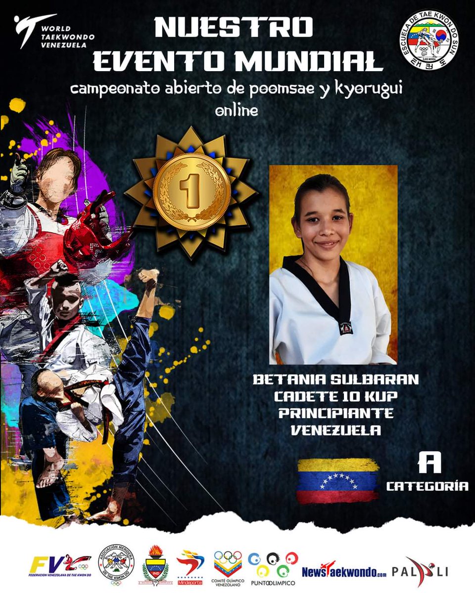 FeveTKD's tweet photo. #NuestroEventoMundial π₯π
-
π₯π₯π₯π₯
-
π¨POOMSAE CADETE PRINCIPIANTE FEMENINO 10KUP (A) π¨
-
#OurWorldEvent ππ»πͺπ₯
-
@WorldTaekwondo1
@PuntoOlimpico
@INDeporteVE
@covofficial
@NewsTaekwondo
-
#CampeonesParaLaVida π»πͺπ₯ https://t.co/CrZvH34KGA