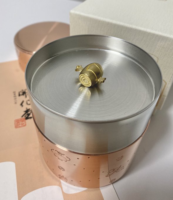 京都 開化堂 茶筒 【宝づくし】新品・未使用 開化堂 宝づくし茶筒 オンライン で 販売