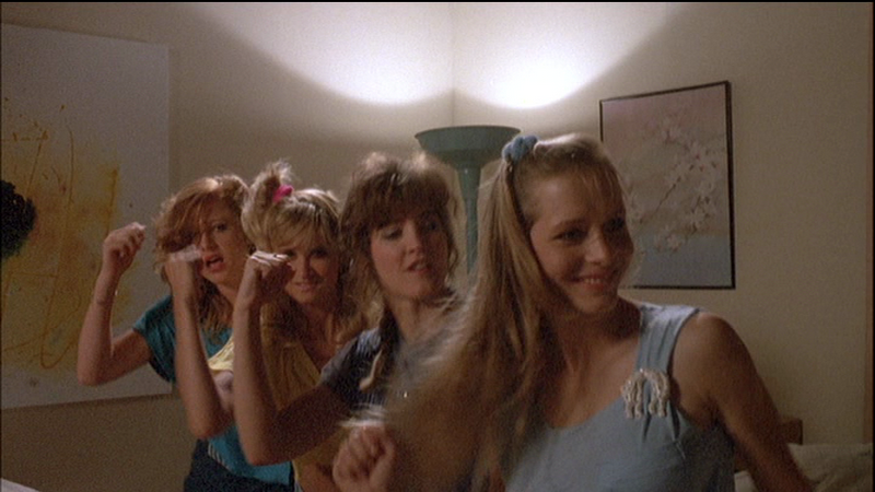The best part of SLUMBER PARTY MASSACRE II are the musical numbers and there are more than a few! Plus, Crystal Bernard is in it, for all you WINGS-heads. (Sorry if this pic is too scary for people.)  #31DaysOfHorror