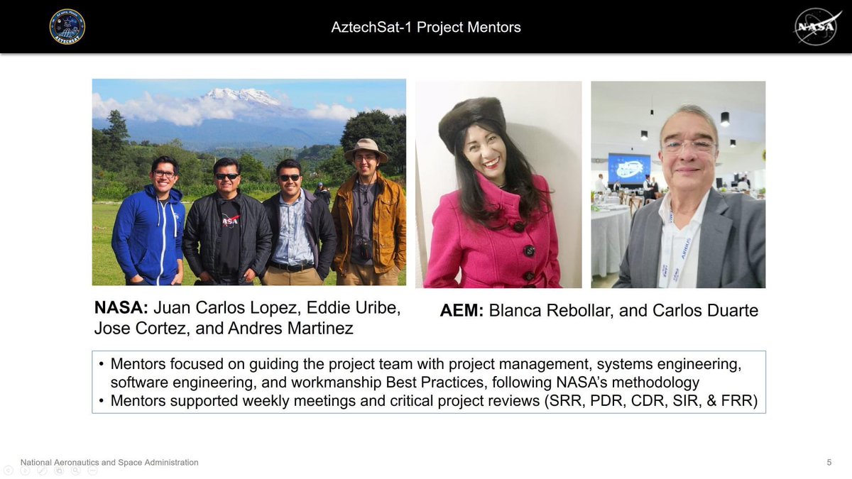 La semana pasada, el equipo AztechSat-1, compuesto por estudiantes y profesores de la UPAEP, presentó el reporte final de esta misión a la NASA y a la AEM. Con ello, se da por concluido el proyecto.

Gracias UPAEP, NASA, AEM, y en especial a los mentores de este exitoso proyecto!