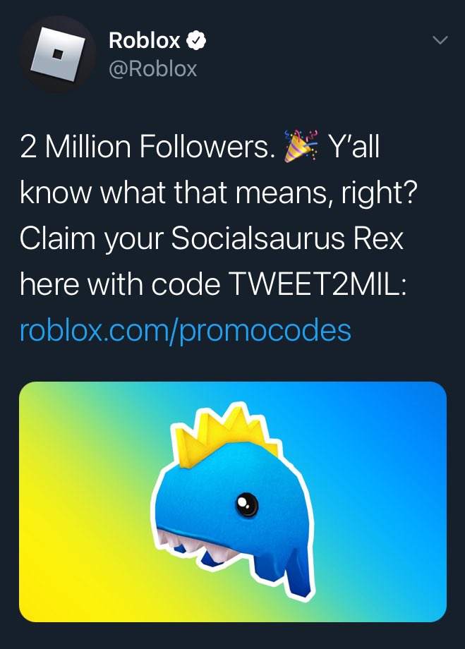 NEW ROBLOX PROMO CODE FOR 2 MILLION TWITTER FOLLOWERS?! 