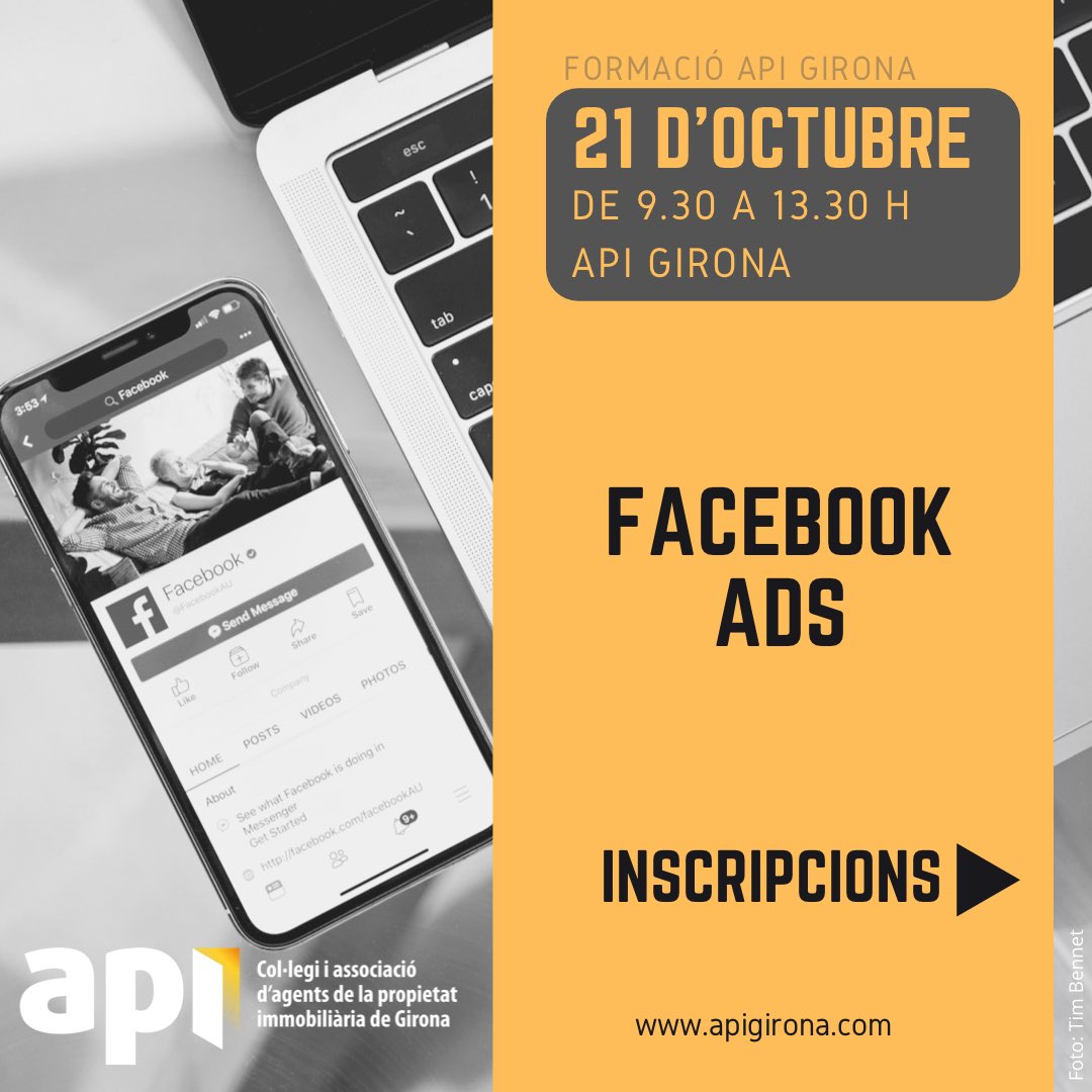 apigirona's tweet image. Com arribar als teus clients potencials amb FACEBOOK ADS! 
La #publicitat més econòmica pel teu negoci. 

🗓 21 de novembre 2020
🕤 9.30 a 13.30 h
🗣 @EmmaLlensa 
ℹ️ apigirona.com/cat/api/curs/6…

#formacióAPI #publicitat #online #facebook #ads #clients #api #apiGirona
