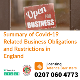 LicBarristers's tweet photo. #Licensing Defence Barristers

Confused about the Covid19 restriction Regulations? 🤷

A summary of Covid-19 related business obligations and restrictions in England 👇 
https://t.co/k09Hdgxm6v #UKPubs @aletalk https://t.co/x4aYQgkduh
