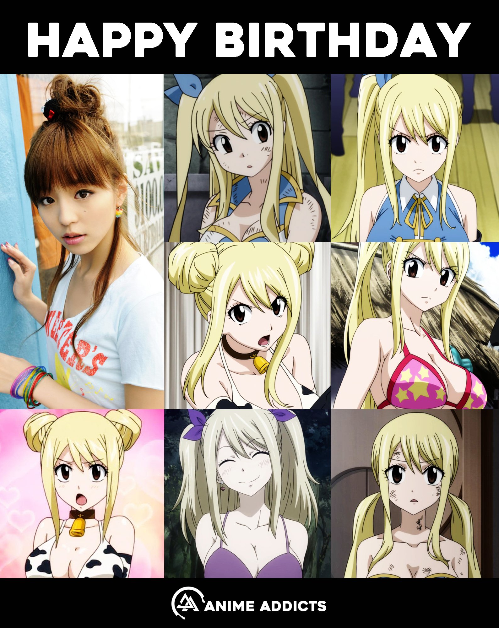 (10/8) Happy 33rd Birthday Aya Hirano the voice actress of Lucy Heartfilia from Fairy Tail! 
