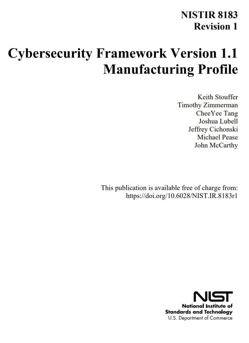 matthieugarin's tweet image. 📚 Le #NIST publie (enfin !) le profil #Manufacturing de son Framework cyber 🇺🇸nvlpubs.nist.gov/nistpubs/ir/20…

1️⃣ Priorisation des contrôles selon les enjeux: sûreté, qualité produits, secret industriel..
2️⃣ Déclinaison opérationnelle des contrôles selon 3 niveaux d&apos;impact 🔥 #RiskBased