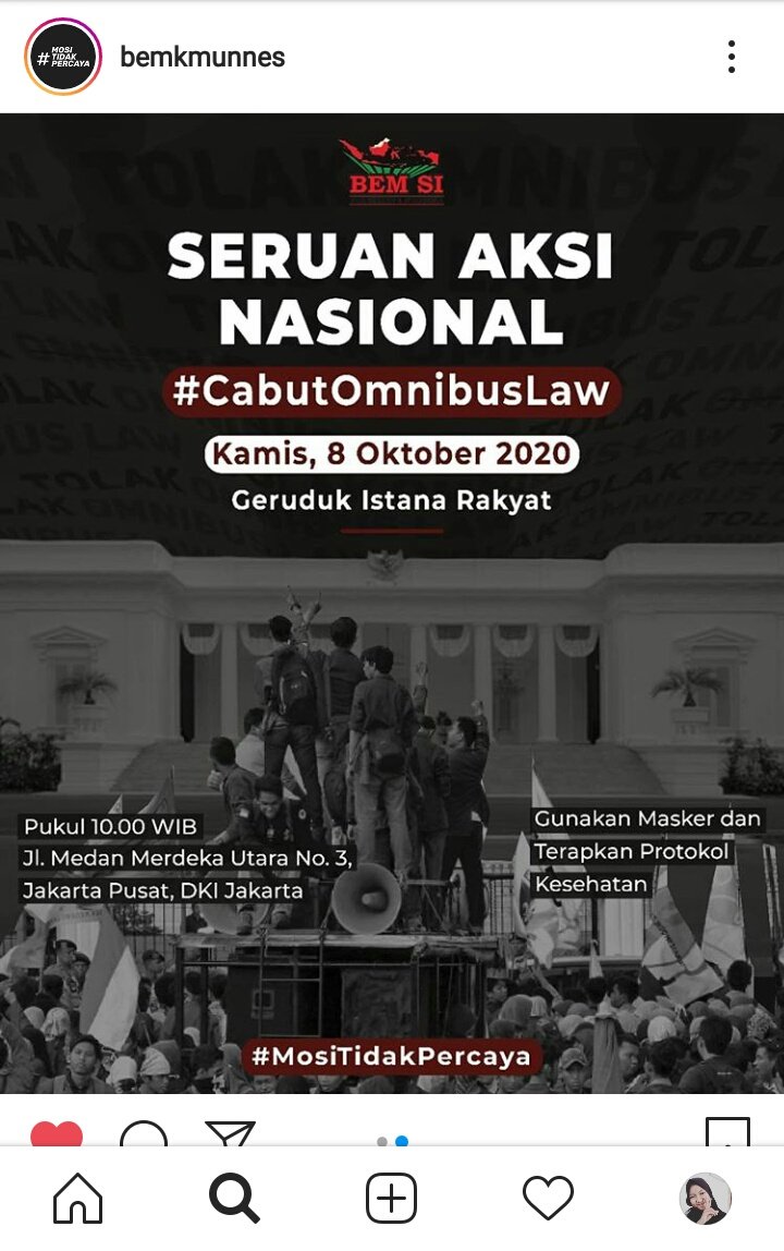 anggunsila2's tweet photo. Yang sedang turun ke jalan, semoga tetap dalam perlindunganNya.

#mahasiwabergerak
#tolakomnisbuslawDPR 
#DPRPengkhianatRakyat #BatalkanOmnibusLaws #MOSITIDAKDIPERCAYA https://t.co/QdjxD5dV6B