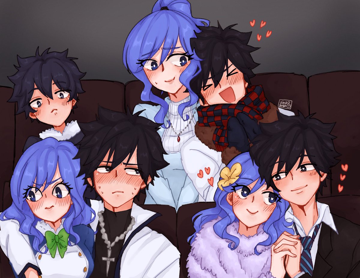media] gruvia family in the new year 2023🖤💙❄️💦 : r/fairytail
