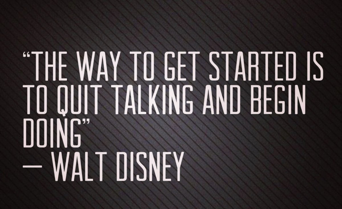 LeadersBest's tweet photo. The way to get started is to
quit talking and begin doing.
--- Walt Disney https://t.co/bCzzbD6n2h