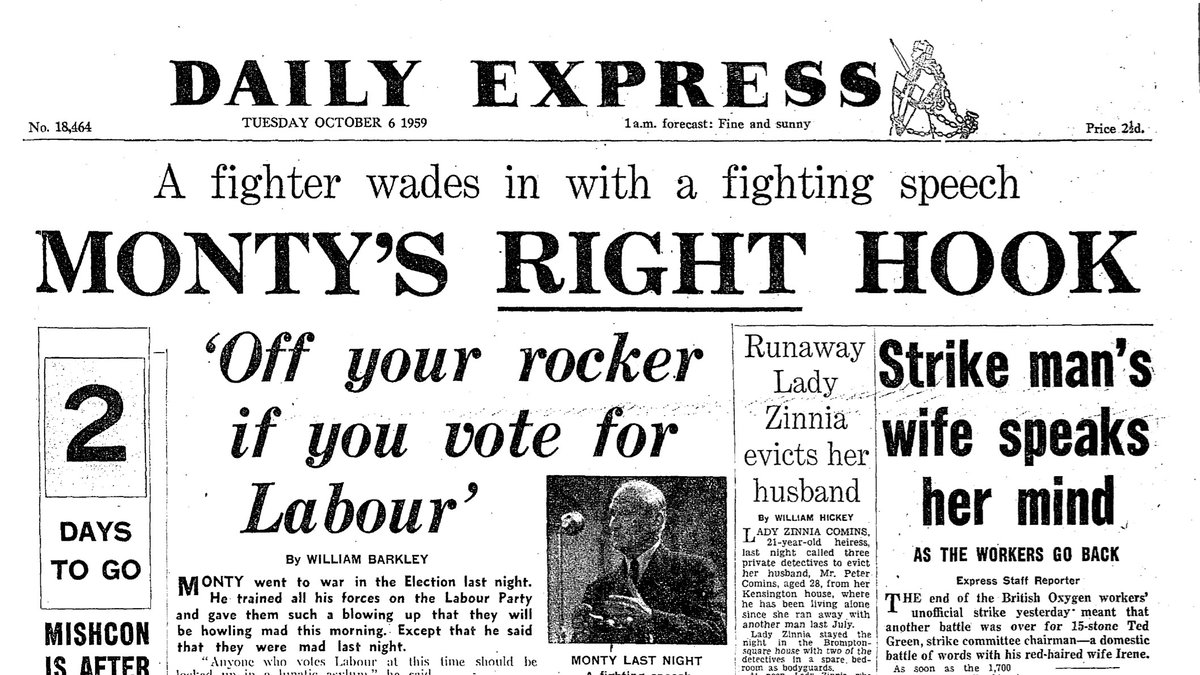 On the same night, Montgomery intervened with a ‘right hook’ to argue that:‘Anyone who votes Labour at this time should be locked up in a lunatic asylum’.