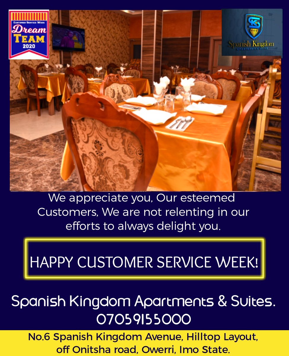 luxuryspk's tweet photo. Happy Customer Service Week! ๐๐ฅ
#EndSARSBrutality #EndSarsNow #EndSARSNotBanSARS
#LayCONQUEROR #VicePresidentialDebate
#LayconMediaTourDay2
#owerri #spanishkingdom https://t.co/JmiaYFk5xr