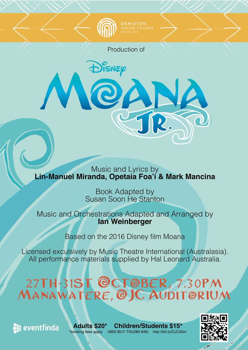 Last year <a href="/OJCollege/">Ormiston Junior College</a> we brought to life the wonderful world of the Lion King Jr. This year it's even more exciting, bigger, and better. It's Moana! Make sure not to miss it. Something SPECTACULAR is on its way. Bookings open tomorrow at 9am.