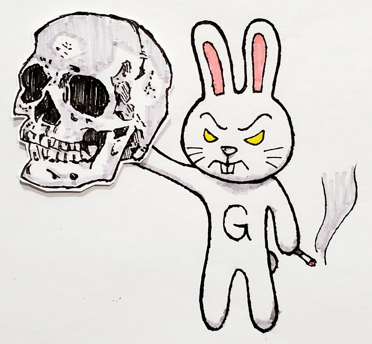 Kanma つかまえた No 101 頭蓋骨 つかまえた ウサギ 頭蓋骨 ドクロ ガイコツ 骨と関節の日