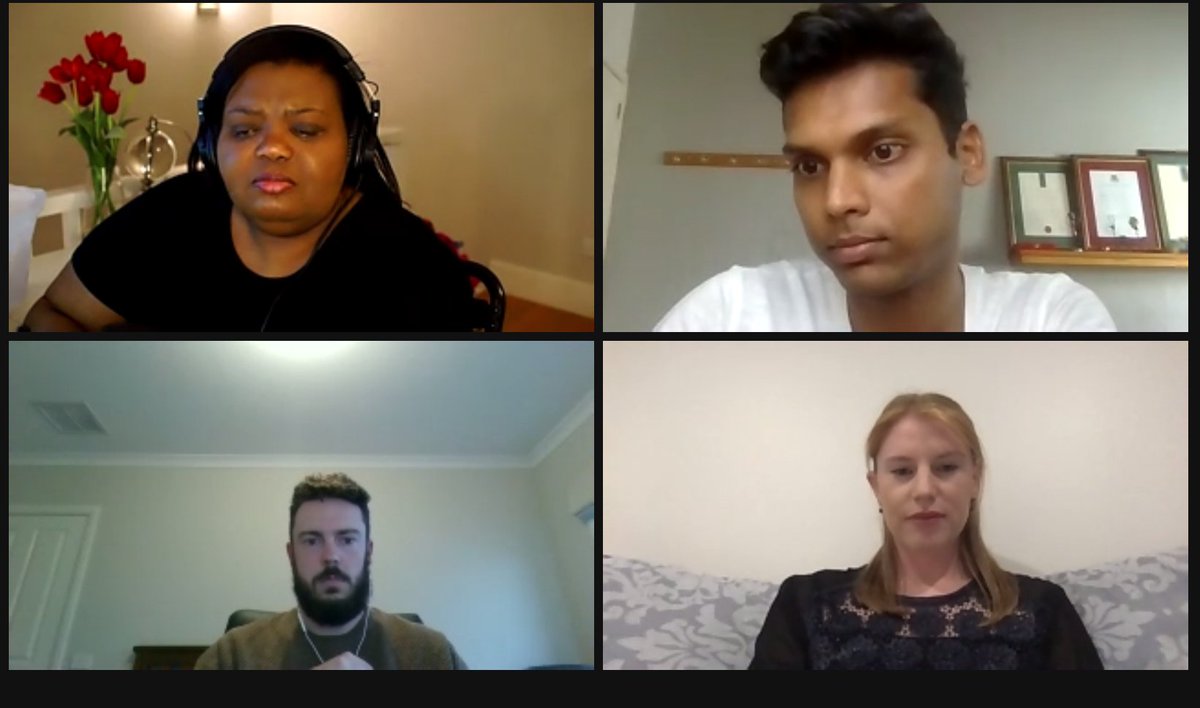 SmartCommHQ's tweet photo. How international can an international panel be? @DebbieDataDiva from USA, @ZA_Cities from Mauritius, Chris Rowlands from Australia and Julia Hamilton from New Zealand! #SCP100K #SmartCommPod100K π https://t.co/teQihscIm6