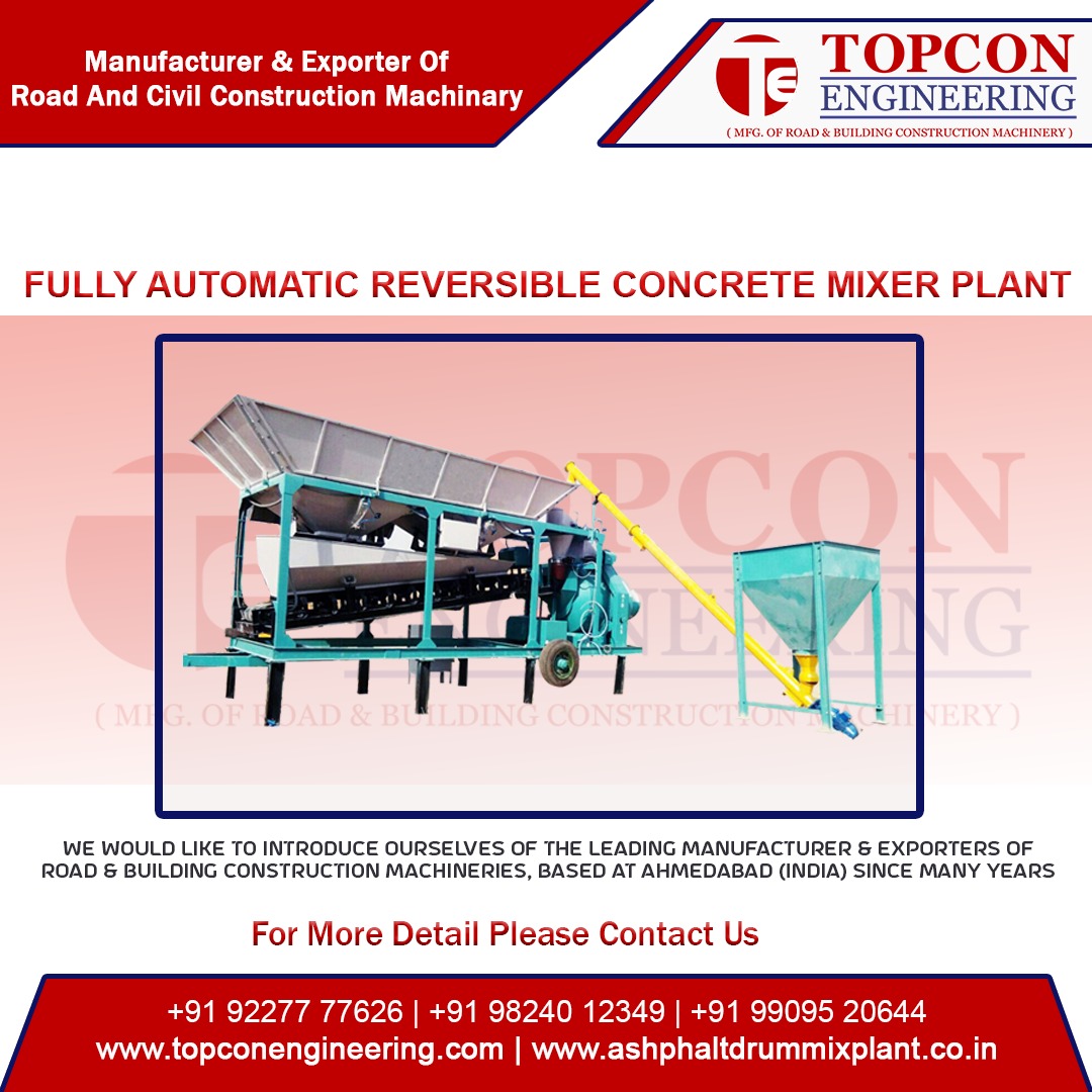 TopconEngineer2's tweet photo. Fully Automatic Reversible Concrete Mixer Plant
Manufacturer and Exporter
Building Construction Machinery and Equipment #Ahmedabad
Topcon Engineering https://t.co/eeKTgWqQdZ