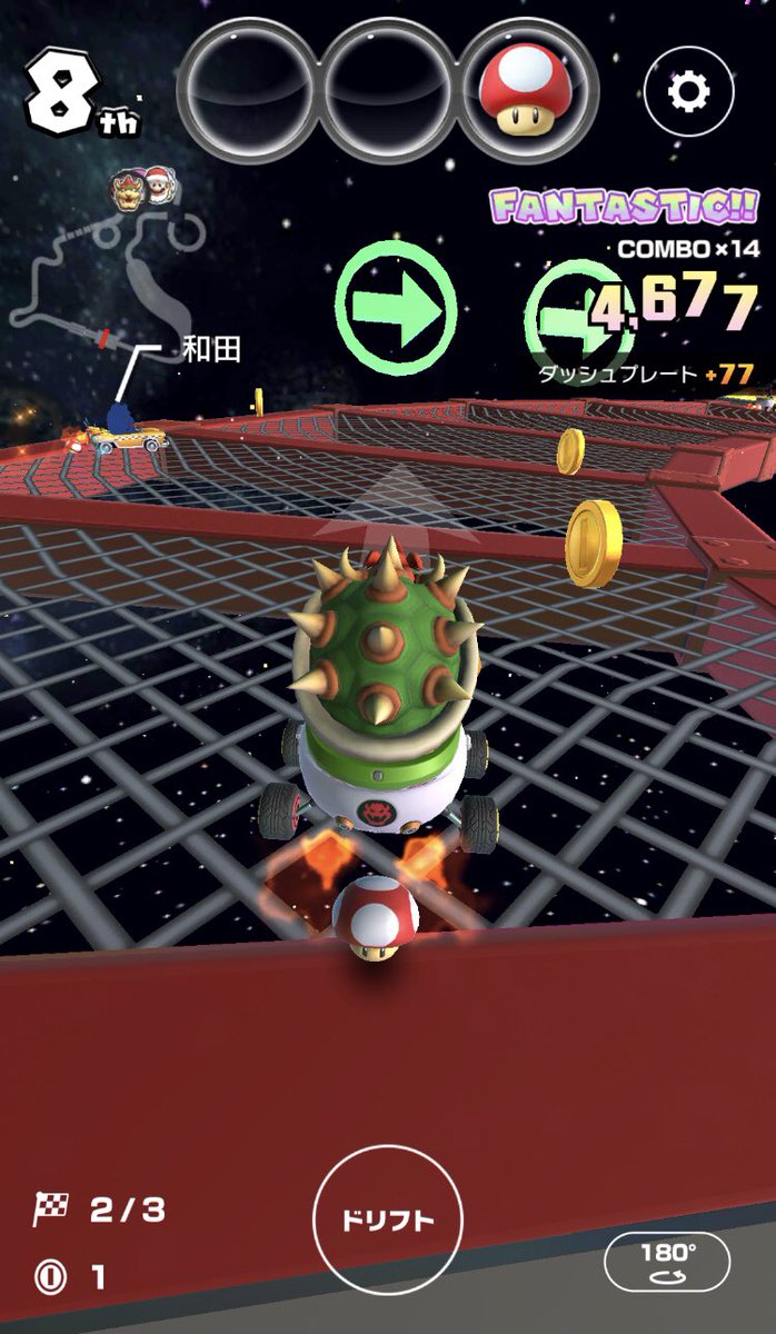 たいやき マリオカートツアー ドンキーjr がバグってたから 必死に追いかけた笑