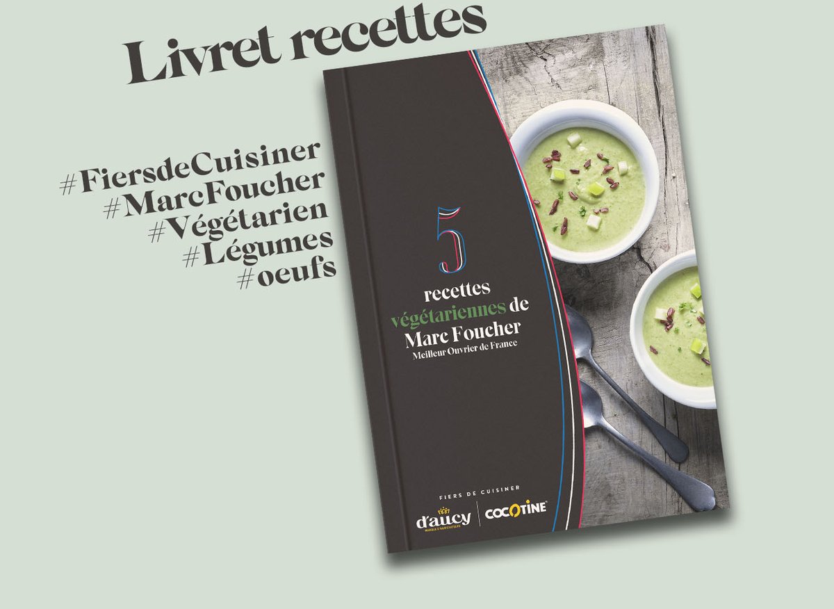🌿Pour répondre à la tendance du flexitarisme et aux menus végétariens en restauration, d’aucy et Cocotine proposent aux professionnels un livret de recettes végétariennes. 

▶️Découvrez le livret recettes végétariennes de Marc Foucher : content.daucyfoodservice.com/livret-recette…