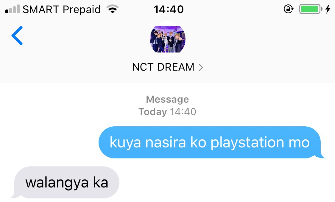 NCT DREAM replying to “kuya nasira ko playstation mo”