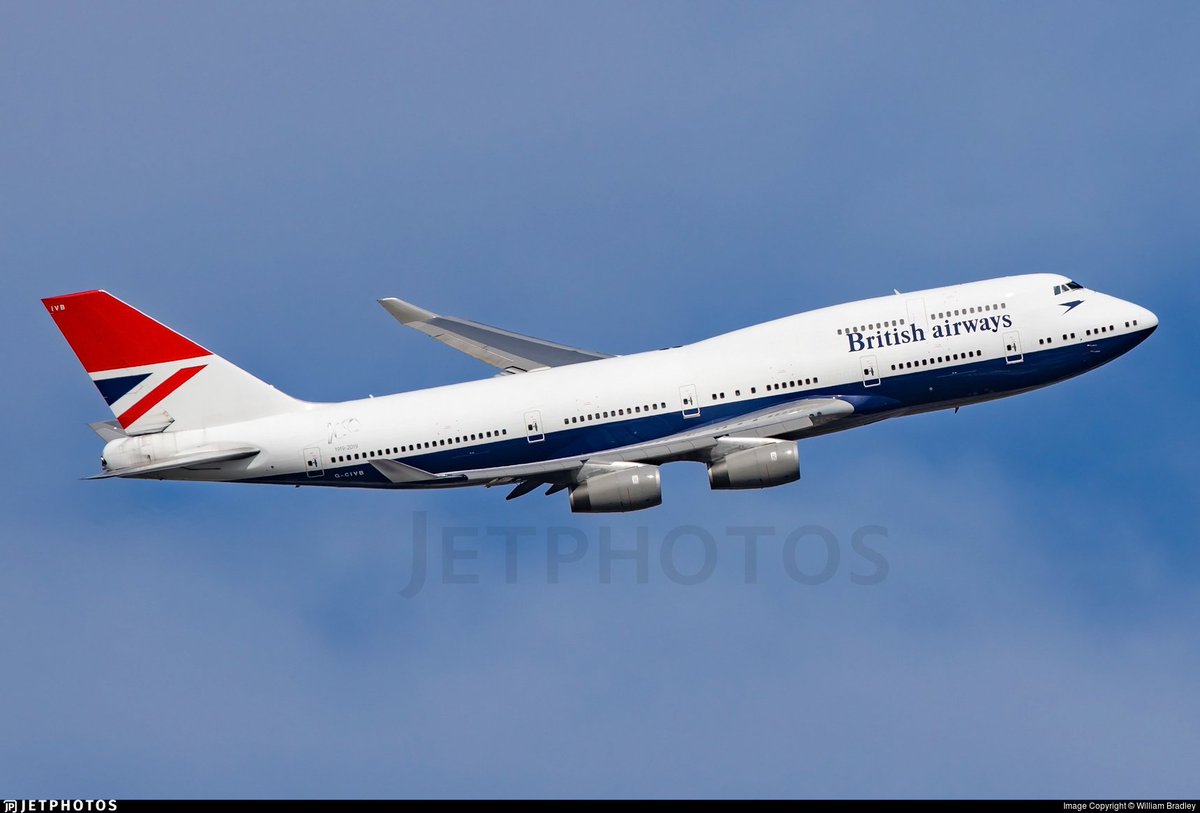 flightradar24's tweet photo. British Airways is saying goodbye to the Boeing 747 "Queen of the Skies".

G-CIVB will fly to Kemble as #BA400 https://t.co/vJHQREUSSS

G-CIVY will fly to St. Athan as #BA747 https://t.co/TfUGmGDFFt

#BA747farewell https://t.co/L8UHSMpyC5