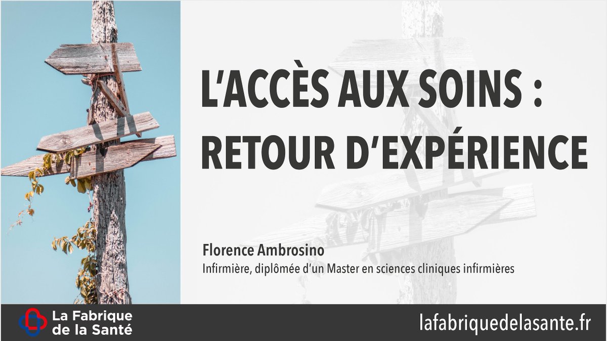 Nouvelle contribution de <a href="/LaFabriqueSante/">La Fabrique de la Santé</a> “L’accès aux soins : retour d’expérience“ par <a href="/fambrosino13/">Ambrosino Florence</a>, #infirmière et #aidante qui porte un regard critique constructif sur les orientations de notre politique de santé.
🔗 lafabriquedelasante.fr/2020/10/07/lac…

@ChJacquinet <a href="/wargonm/">Mathias Wargon</a> <a href="/Wasmer11/">guillaume Wasmer</a>