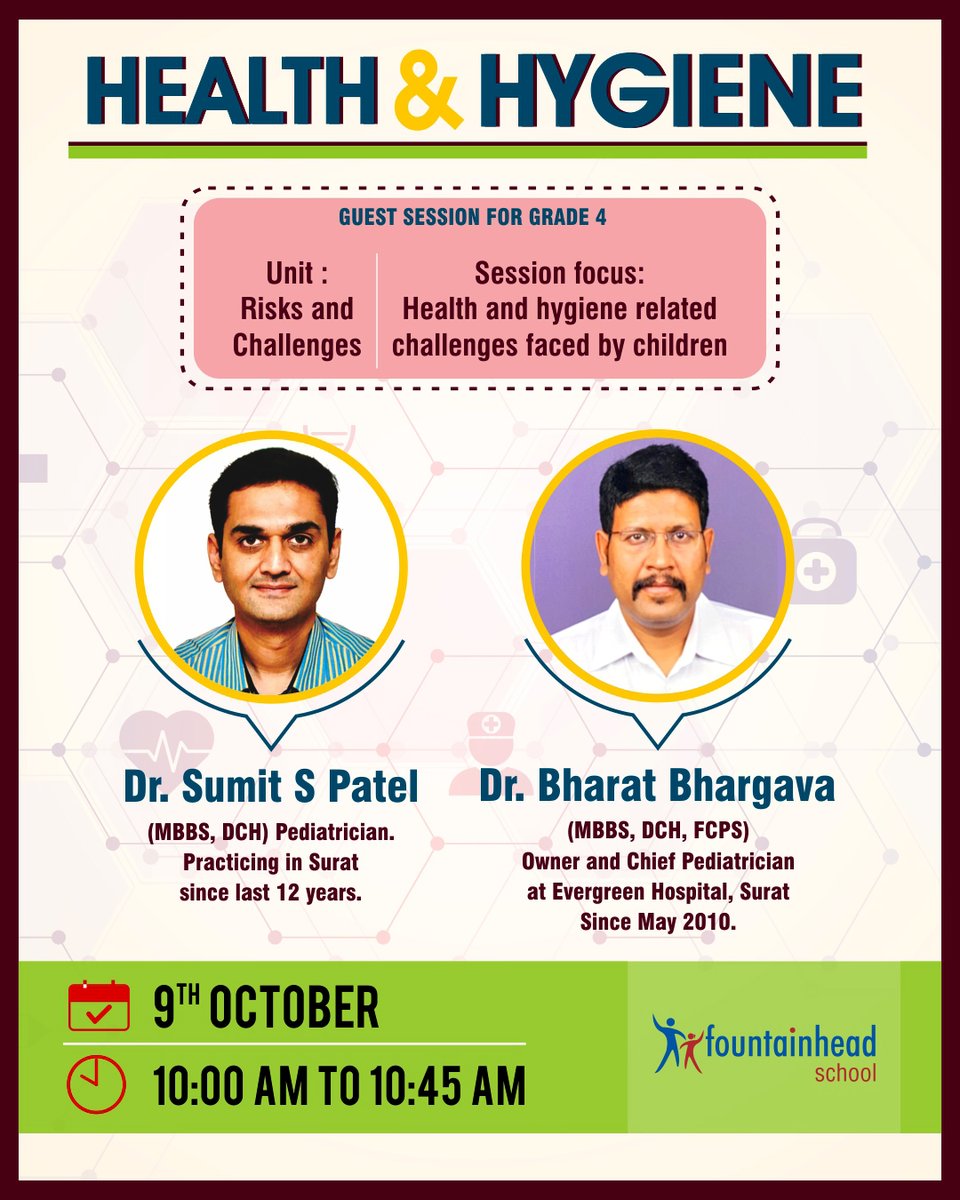 diptirulz1's tweet photo. Yet another virtual collaboration for G4 students. Guest Session on Health and Hygiene related Challenges faced by children. Interaction with 2 pediatricians- Dr. Sumit Patel and Dr. Bharat Bhargava.@Ms_Ritu  @ibpyp  #Collaboration @FSSurat https://t.co/xV1ZIKFdzV