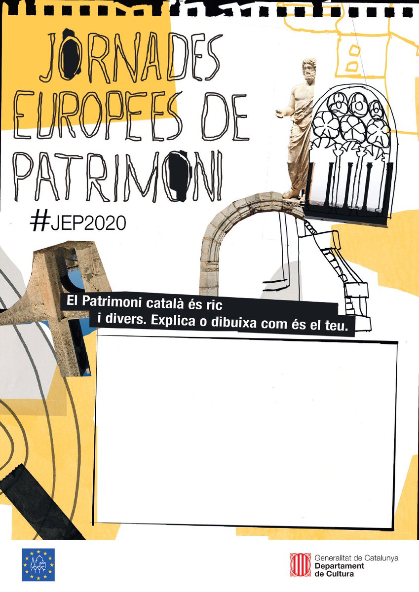 patrimonigencat's tweet photo. #SORTEIG | ✍🏼 Com és el teu patrimoni? Descarrega’t la plantilla de les #JEP2020, dibuixa-hi i participa en el sorteig d’un carnet per gaudir del #patrimonicultural. Comparteix la creació per Stories d’IG amb l’etiqueta #JEP2020 i citant @patrimonigencat 👉https://t.co/tsWKBKQwxS https://t.co/aDvLgLPvj0