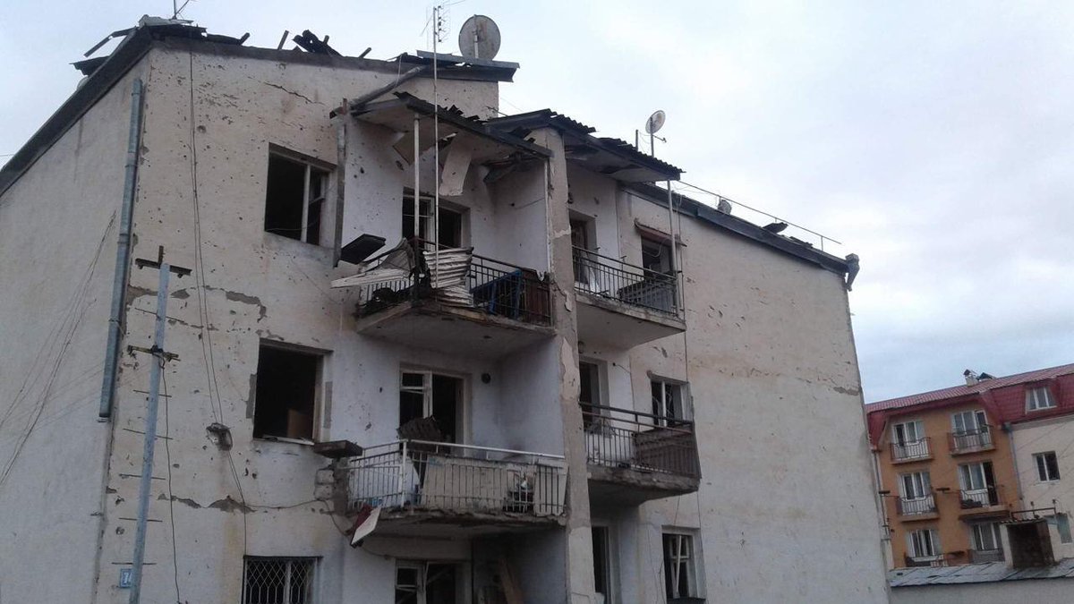 armembnl's tweet photo. During whole night capital of #Stepanakert was shelled by #Azerbaijan with different missiles, including cluster munitions. #StopAliyev https://t.co/qaA6ZRYZDS