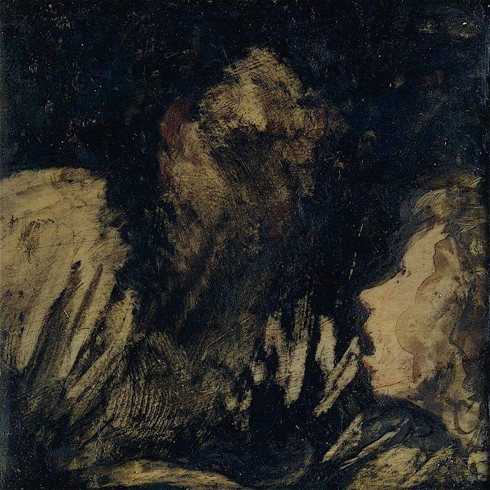 Goya Paintings Scarier Than Saturn Devouring His Son: A Thread 1. 'Boy Staring at an Apparition' The longer you look at it the scarier it gets. The blurry/grainyness is how you'd really see it in the darkness. Nice realism Goya, it's about 1 AM here...