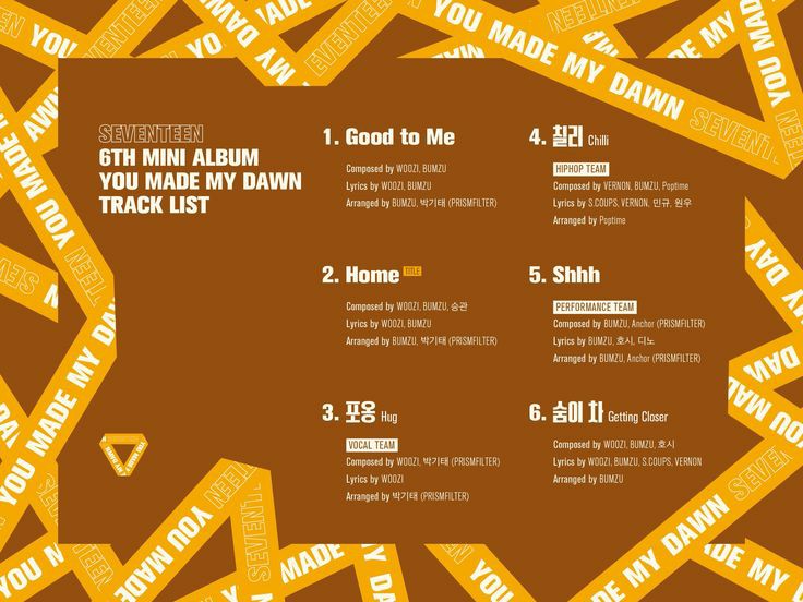 here's a compilation of vernon's work in each albumYMMDayLyrics: 3 songs (oh my, what's good, & odihtd)YMMDawnLyrics: 2 songs (chilli & getting closer)Teen, AgeLyrics: 5 (without you, bring it, trauma, rocket, campfire)Director's CutLyrics: 1 song (thinkin' about you)