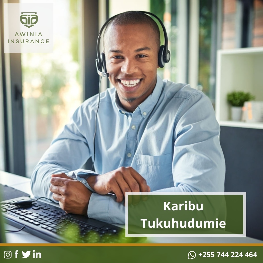 AwiniaInsurance's tweet photo. Ikiwa ni wiki ya huduma kwa wateja tuko tayari kukuhudumia kwa njia yoyote ile.Tupigie kwenye namba yetu +255 744 224 464 kwa ushauri au maswali.
#CustomerServiceWeek
#customerservice2020
#tanzania https://t.co/pIQRMVPYtD