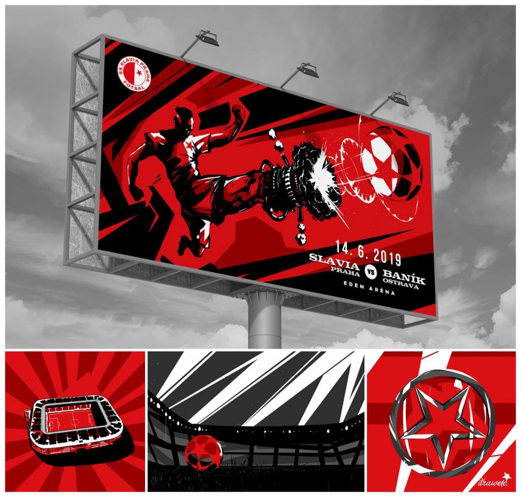 designportal's tweet photo. Slávisté ⚽️ maji od studia DRAWetc. sérii komiksově laděných vizuálů 💥. Autorem skvělých ilustrací je Karel Cettl. Mrkněte na ukázky. https://t.co/1uBMeYoed4 @slaviaofficial #slavia #komiks #drawetc https://t.co/0ZzLC4l8f7
