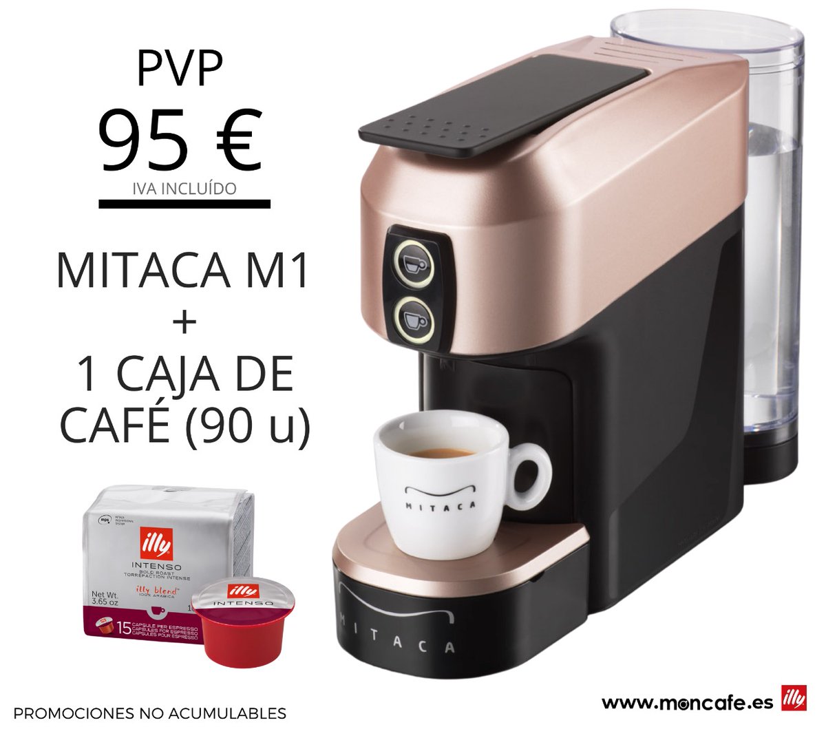 moncaferomacafe's tweet photo. ☕☕☕Disfruta de tu mejor café y de una cafetera profesional a un precio increíble. Cafetera i1 o M1 más una caja de café en oferta. 
https://t.co/Dsdmoi6tg3
#moncafe_illy #illylovers https://t.co/jORiT9t76A