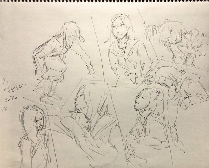 少し奈落の闇の底から這い出る為に、、
今なら描けるかなと思って、

速写!
カセは、一切消さないこと

感覚的に人の機微の柔らかさを捉えるために! 