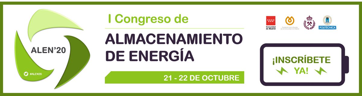 fenercom_madrid's tweet photo. 🔴📅 El próximo 21 y 22 de octubre organizamos, junto con @minasenergiaupm, el I Congreso de Almacenamiento de Energía #ALEN20, para conocer experiencias prácticas y debatir sobre sus aplicaciones y posibilidades de desarrollo. ¡Inscríbete ya! 🔗 https://t.co/qJhAQssl6u https://t.co/PL0UqQRCtS