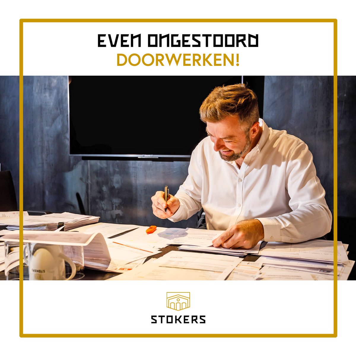 StokersAntwerp's tweet photo. Opnieuw andere coronamaatregelen...maar één richtlijn blijft wel identiek: die van het #remoteworking. En laat dat nu toevallig onze sterkte zijn 🔥! 

STOKERS, je nieuwe thuis(werk)haven. https://t.co/VlFnC7LHc2