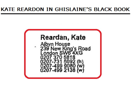 ➏➋ Kate ReardonBlack BookKR has moved in Prince Andrew's circles & is close to Ghislaine's pals Elizabeth Saltzman, the Bamfords & Clare MilfordHavenKR's ex boyfriend Lance Gerrard-Wright was among Prince Andrew's closest aides. Lance also once dated Ghislaine reportedly!