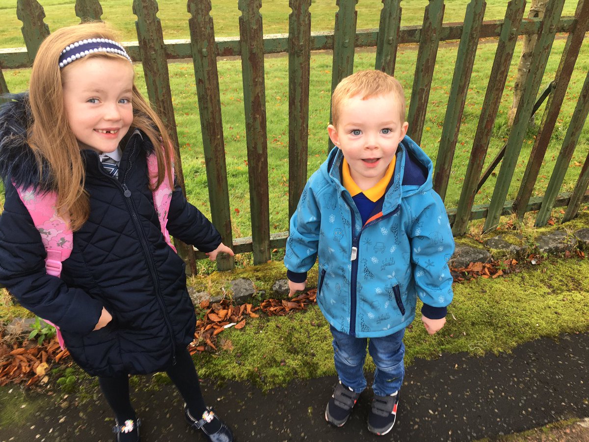 Day 4 of walk to school week and L’s little brother joined us today to walk to school and nursery <a href="/HolytownPS/">Holytown PS & NC</a> @MissPorteous <a href="/NLActiveSchools/">NLActiveSchools</a> <a href="/HolytownNC/">Holytown Nursery Class</a>