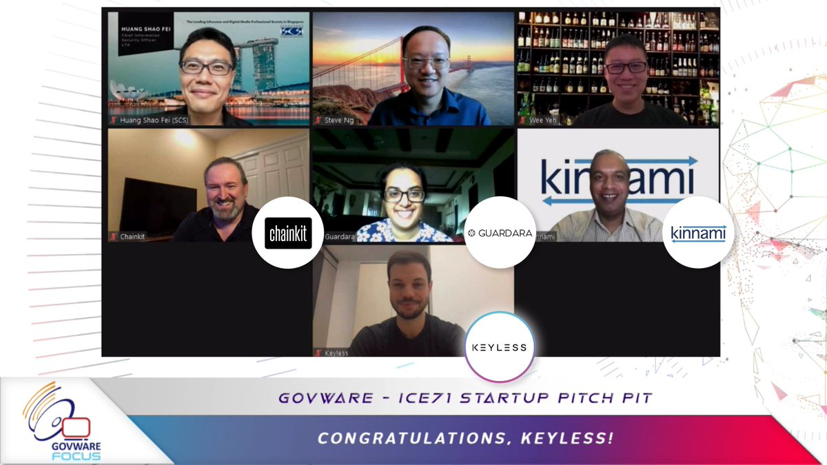 ICE71 (@ice71_) on Twitter photo Congratulations to the winner of this year's #GovWare - ICE71 Startup Pitch Pit, <a href="/KeylessTech/">Keyless</a>! Thank you also to ICE71 start-ups <a href="/chainkit/">Chainkit cyber integrity automation</a>, <a href="/GuardaraLtd/">Guardara</a> and <a href="/Kinnami1/">Kinnami</a> for the great presentations and Q&A 👏🏻👏🏻👏🏻
@GovernmentWare #NUSEnterprise <a href="/singtelinnov8/">Singtel Innov8</a> <a href="/CSAsingapore/">CSA</a> <a href="/IMDAsg/">Infocomm Media Development Authority of Singapore</a> Congratulations to the winner of this year's #GovWare - ICE71 Startup Pitch Pit, <a href="/KeylessTech/">Keyless</a>! Thank you also to ICE71 start-ups <a href="/chainkit/">Chainkit cyber integrity automation</a>, <a href="/GuardaraLtd/">Guardara</a> and <a href="/Kinnami1/">Kinnami</a> for the great presentations and Q&A 👏🏻👏🏻👏🏻
@GovernmentWare #NUSEnterprise <a href="/singtelinnov8/">Singtel Innov8</a> <a href="/CSAsingapore/">CSA</a> <a href="/IMDAsg/">Infocomm Media Development Authority of Singapore</a>