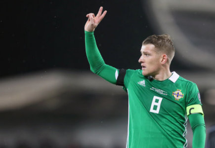 WilliamHill's tweet photo. Northern Ireland's most capped players:

- Pat Jennings 119 caps
- Steven Davis 119 caps
- Aaron Hughes 112 caps
- David Healy 95 caps
- Mal Donaghy 91 caps
- Sammy McIlroy 88 caps

Tonight, the Northern Ireland captain will become the most capped player in his countries history. https://t.co/8tdu1JQdd2