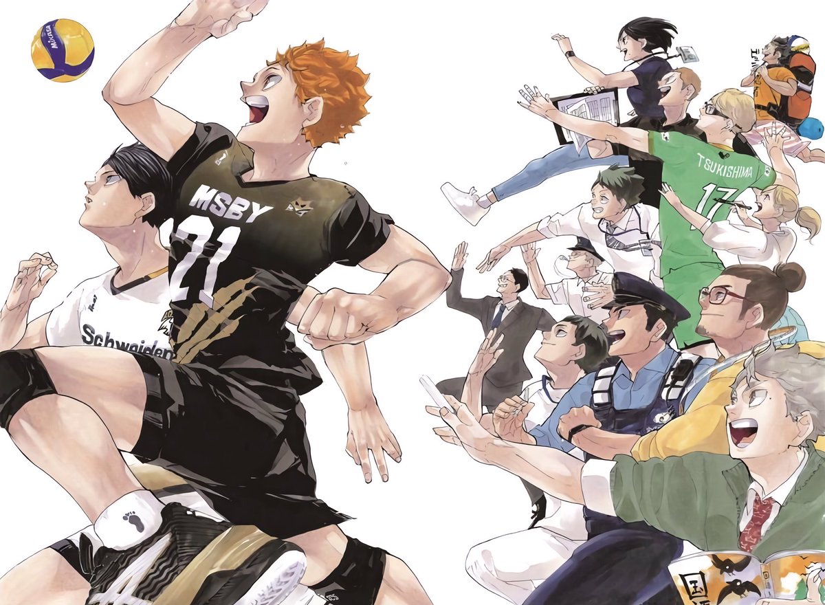 Aitai Kuji On Twitter The Last Haikyuu Manga Volume 45 Cover Art Has Been Revealed And It Pays Homage To The Very First Volume 1 Cover Art Along With The Rest Of Karasuno manga volume 45 cover art has been