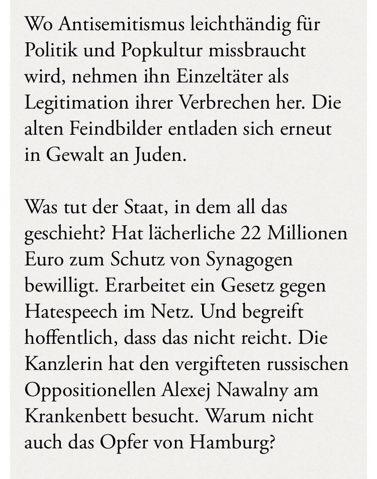DIE ZEIT (@diezeit) on Twitter photo Phrasen schützen niemanden, sondern Taten, schreibt mein Kollege <a href="/PaulMiddelhoff/">Paul Middelhoff</a> im Leitartikel über den Angriff auf einen jüdischen Studenten in Hamburg. zeit.de/2020/42/synago… Phrasen schützen niemanden, sondern Taten, schreibt mein Kollege <a href="/PaulMiddelhoff/">Paul Middelhoff</a> im Leitartikel über den Angriff auf einen jüdischen Studenten in Hamburg. zeit.de/2020/42/synago…