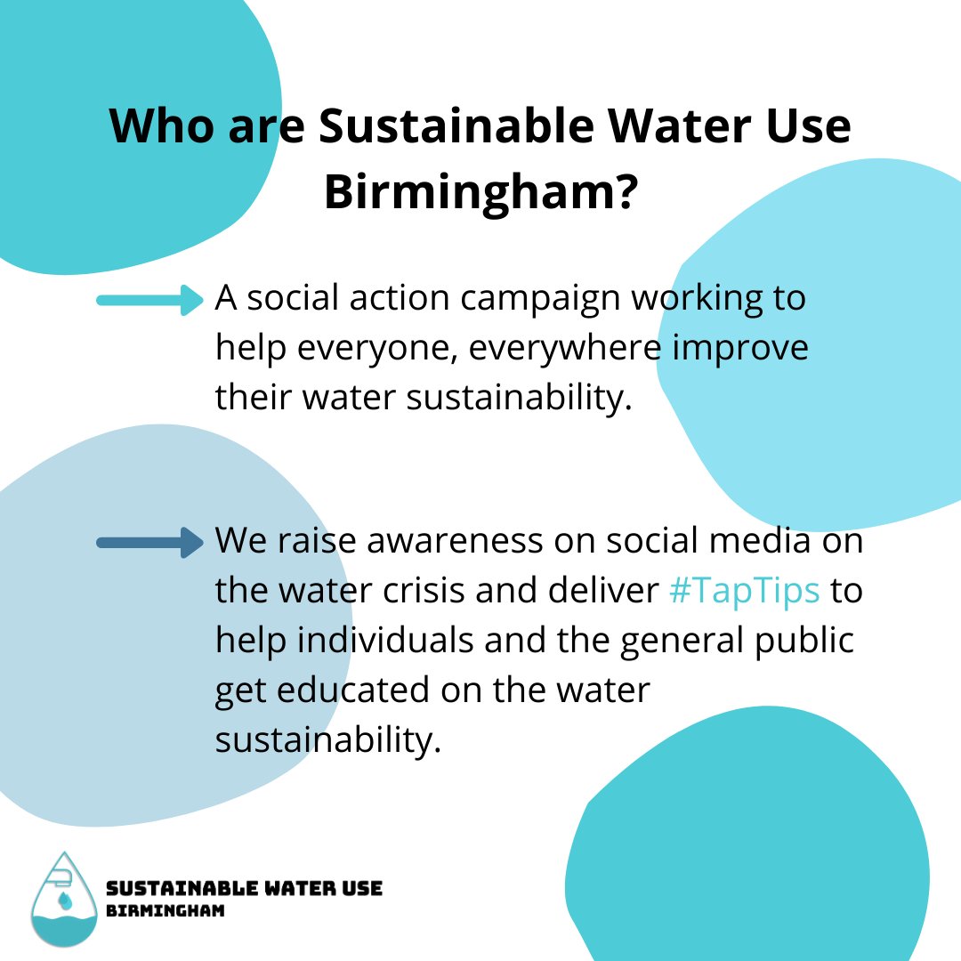 Sustainable Water Use Birmingham are a social action campaign working to help everyone, everywhere to improve their water sustainability.