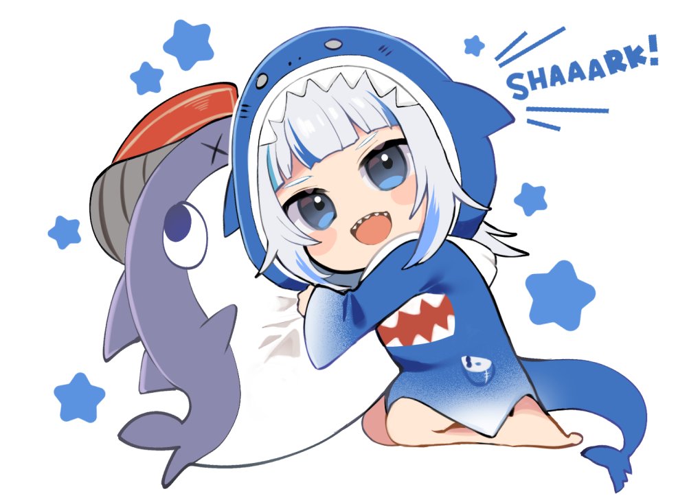 がうるぐら 「?<SHAAAAAARK
#gawrgura #gawrt 」|さくころ/sakukoroのイラスト