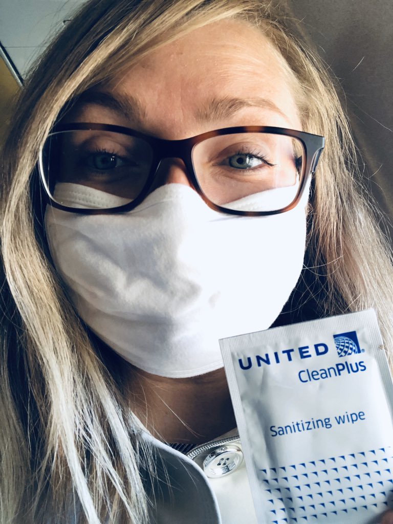 AlexisSaulsbury's tweet photo. Beautiful day for my first work trip via aeroplane since March! Definitely feeling #safe due to all the extra measures @united and @EWRairport have in place for us travelers!! #EWR #unitedcleanplus https://t.co/so7p3TByud