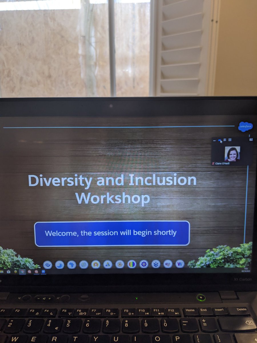 EMackenzieSmith's tweet photo. Been looking forward to this all week! @SalesforceUK #DiversityandInclusion workshop, are you online @sallyeaves ? 😊 https://t.co/54LkCWjMEy