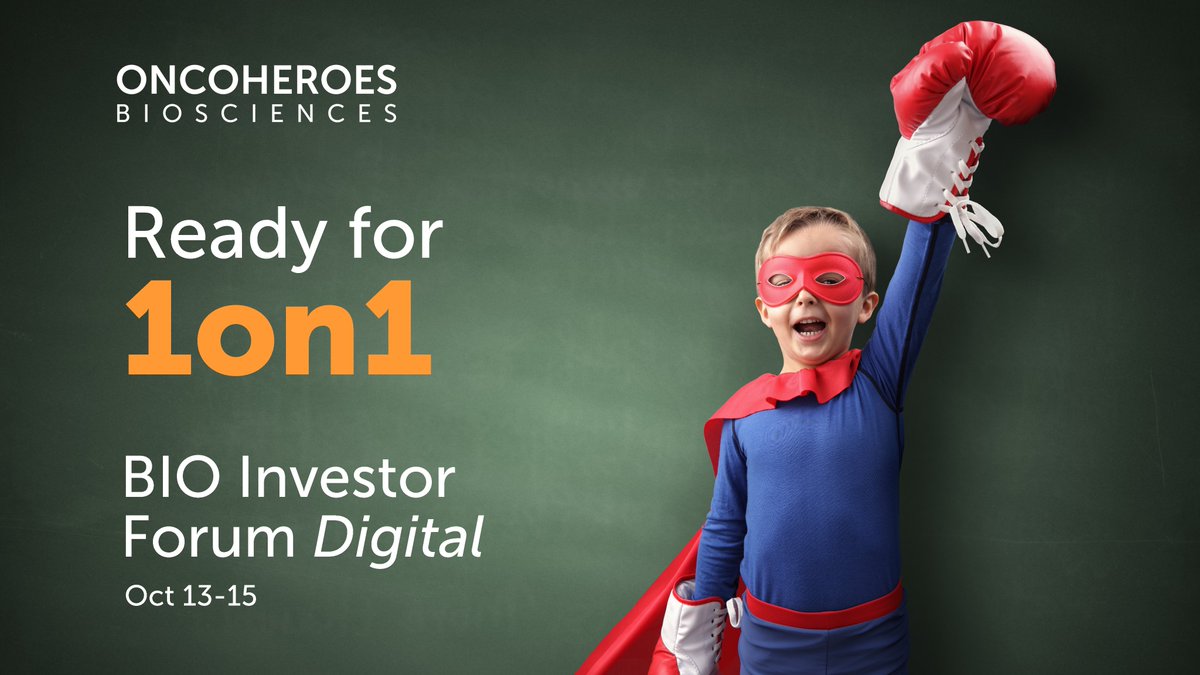 Ready to attend #BioInvestorForum (Oct 13-15)! Reach out <a href="/Tweets_Ricardo/">Ricardo García</a>, Oncoheroes CEO, to schedule a #1on1 meeting if you are interested in #rarediseases, and in particular, in #childhoodcancer new therapies.