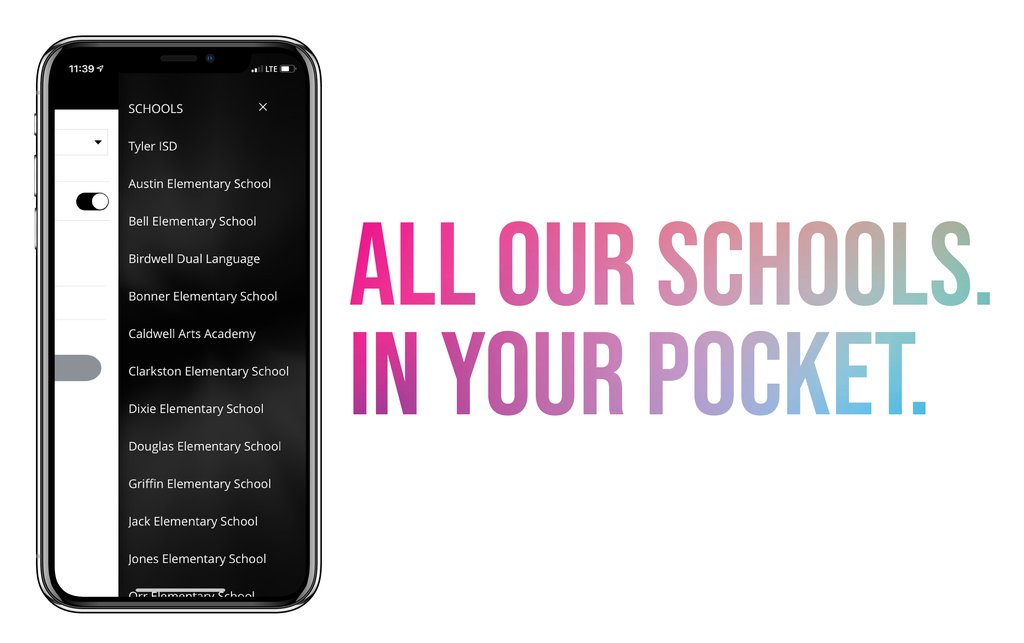 Download our NEW Tyler ISD App! It's everything Tyler ISD, in your pocket.
🍎 iPhone: apple.co/2FX6miK
🤖 Android: bit.ly/2Gd6A5e